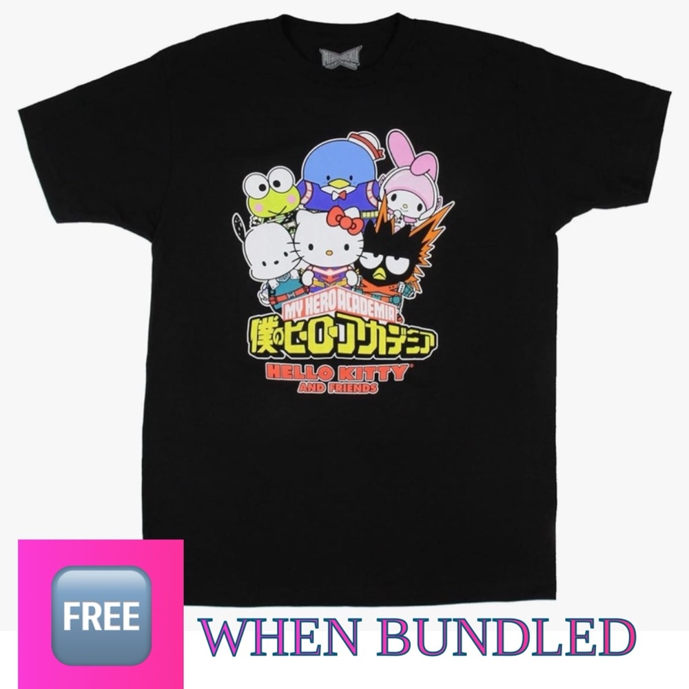 🆓FREE when Bundled My Hero Academia x Hello Kitty & Friends Mashup T-Shirt-Small